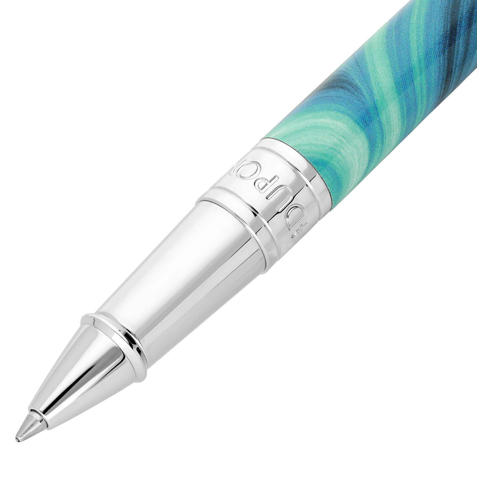 Initial Rollerball pen Géode blue view 2