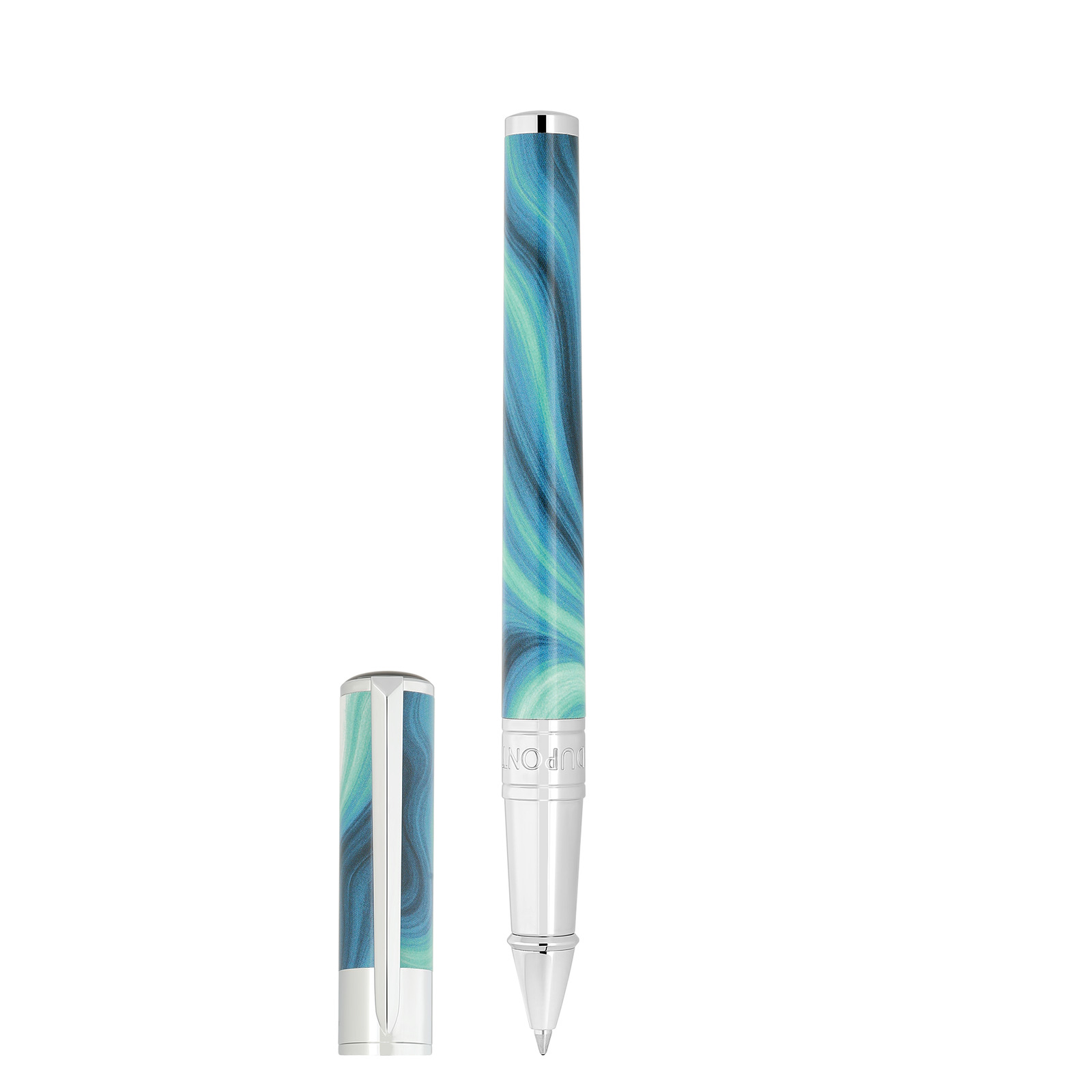 Initial Rollerball pen Géode blue view 3