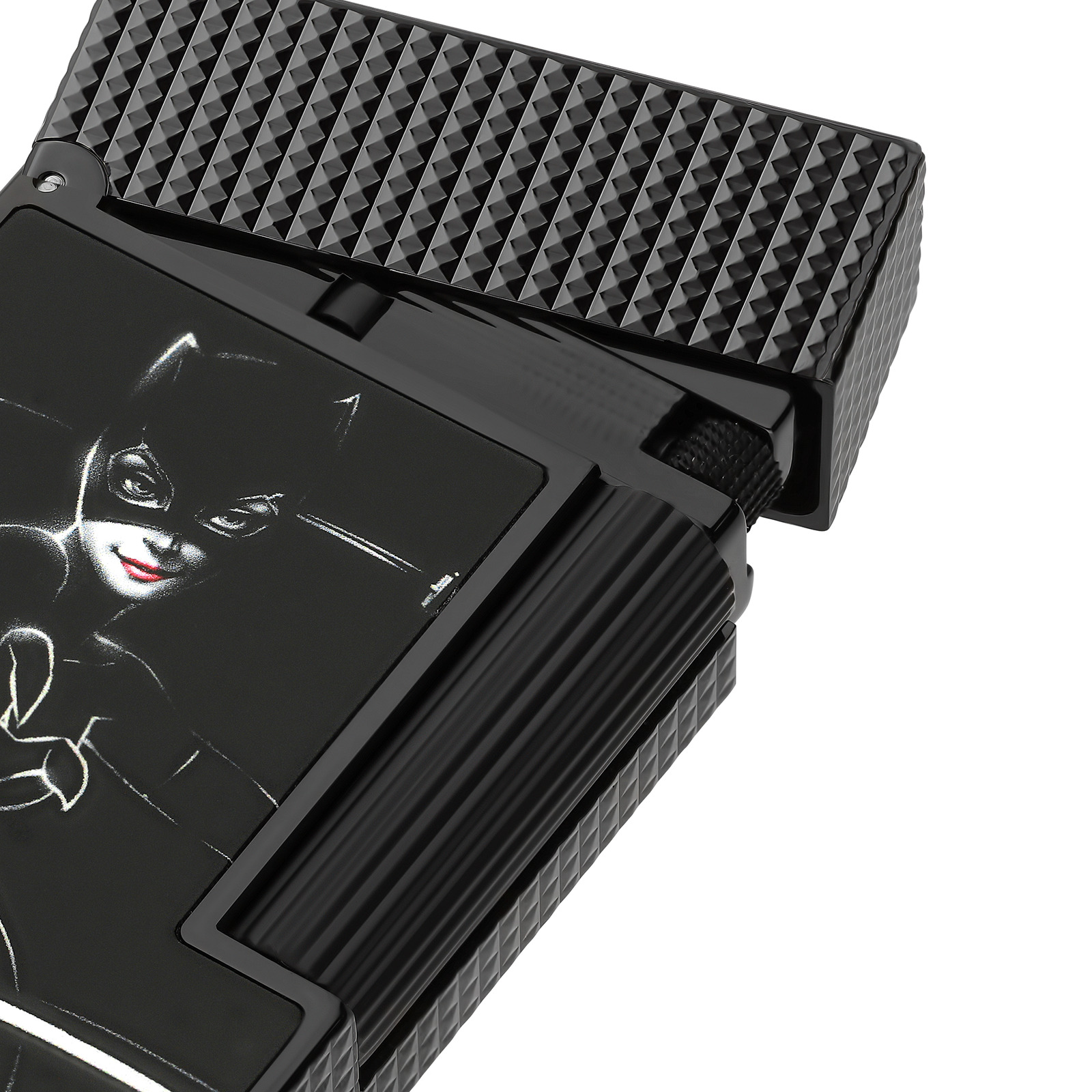 ligne 2 Lacquered lighter Catwoman black view 2