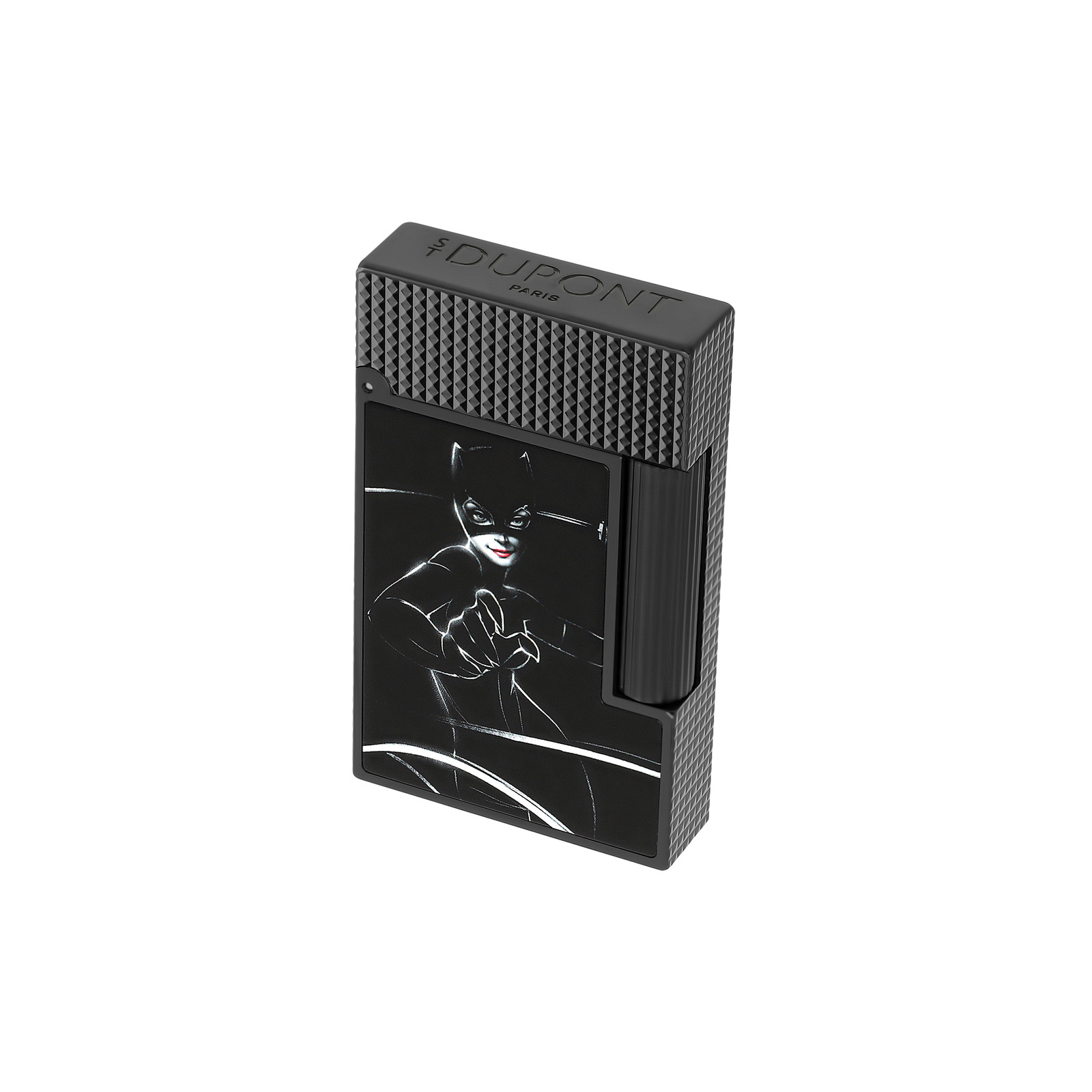 ligne 2 Lacquered lighter Catwoman black view 4