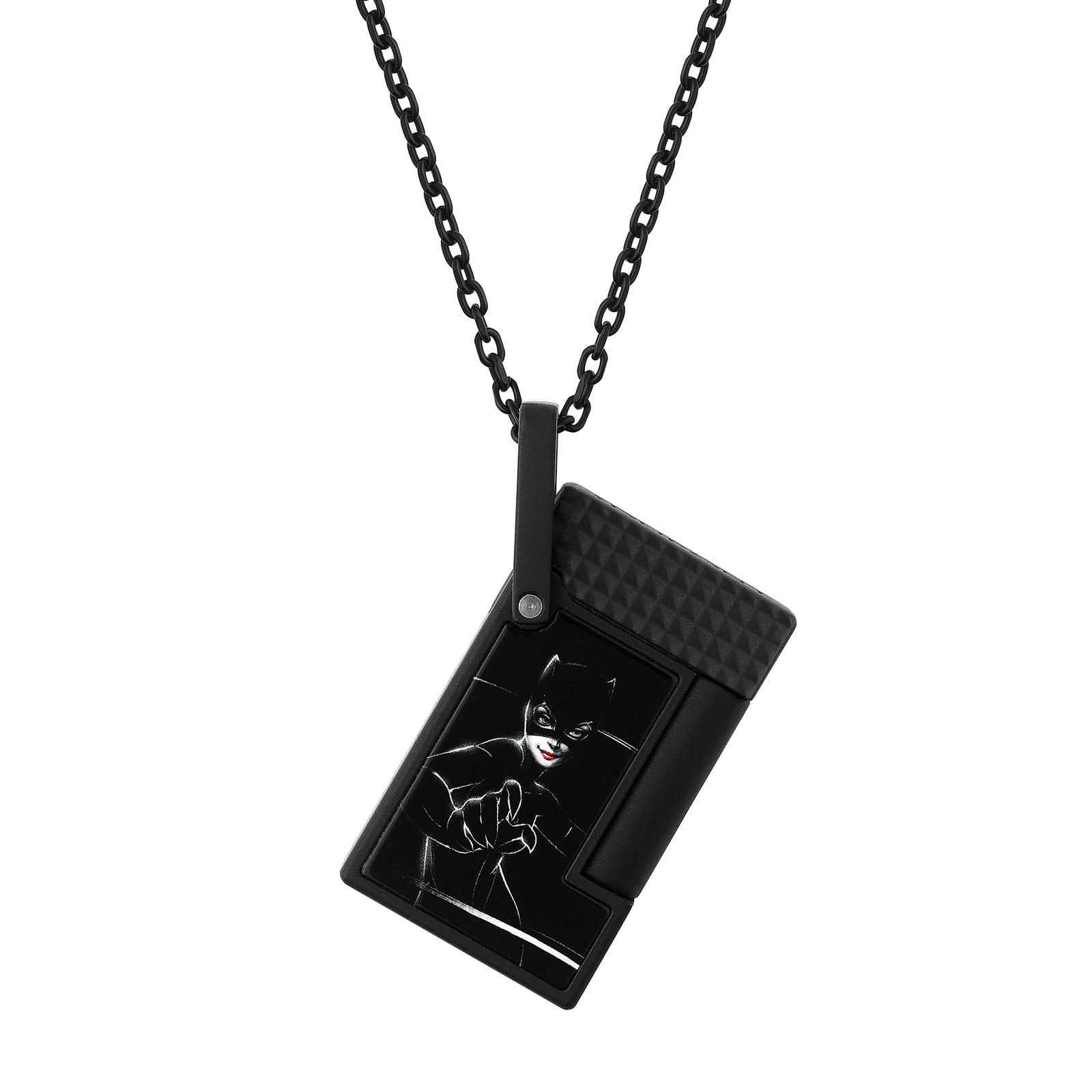 lighter necklace Lacquered Catwoman black DC COMICS view 3